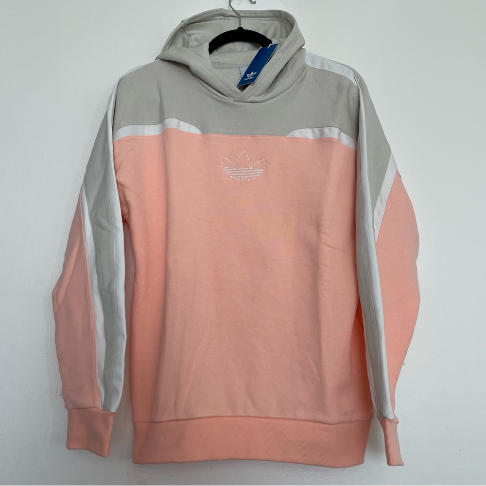 Adidas Unisex Kids Oversized Hoodie Haze Coral Size Large